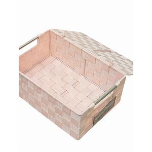 Madison Art Essentials Home Woven Decorative Storage Basket w/Lid & Handles